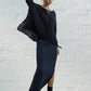 Dafna Slit Skirt: Navy ( regular)