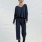 Navy Ellen Crop Palazzos (narrow)
