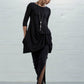 Dafna Slit Skirt: Black ( regular)