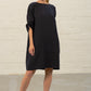 Claudia Navy Linen Tunic