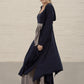 Navy Georgia Frill Jersey Dress