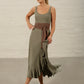 Olive Georgia Frill Jersey Dress (Last One)