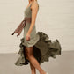Olive Georgia Frill Jersey Dress (Last One)