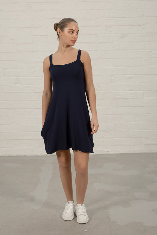 Nina Navy Jersey Dress