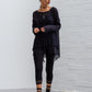 Fleur Long Layering Vest (black)