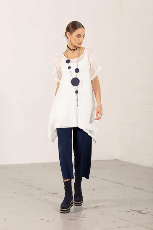 White Myla Chiffon Tunic
