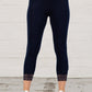 Navy Jess Lace Hem Leggings
