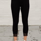Black Jess Lace Hem Leggings