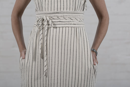 Obi Belt - Frayed linen
