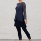 Navy Jess Lace Hem Leggings